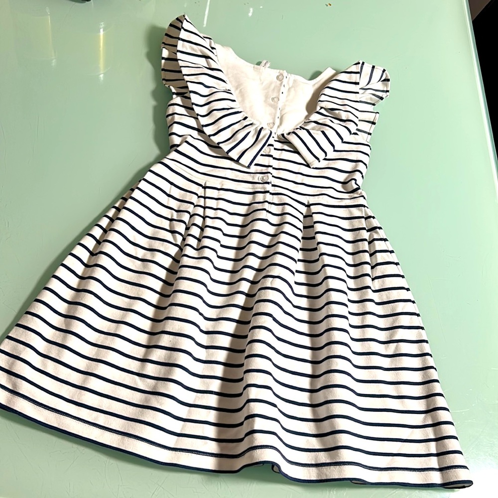 Janie and Jack
Little Girl's & Girl's Striped Ruffle Ponte Dress - Picture 3 of 8